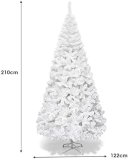 Witte kunstkerstboom 210 cm