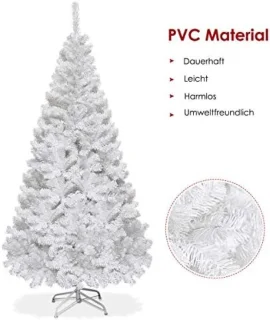 Witte kunstkerstboom 210 cm