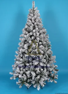 Witte kunstkerstboom Flock Tree Promo - 180 cm