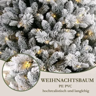 Witte led-kunstkerstboom 210 cm