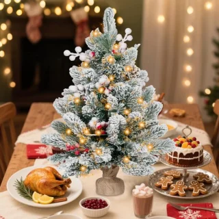 Witte mini kunstkerstboom