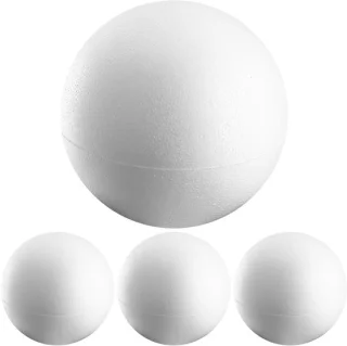Witte piepschuimballen 20 cm - set van 4