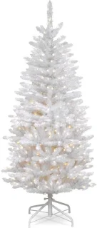 Witte potlood kerstboom 140 cm