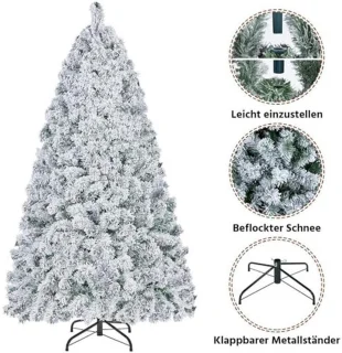 Yaheetech Kunstkerstboom 152,5 cm (besneeuwd)