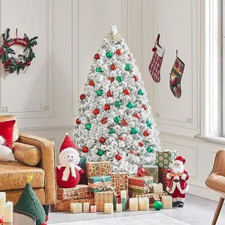 Yaheetech Kunstkerstboom 152,5 cm (besneeuwd)