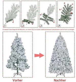 Yaheetech Kunstkerstboom 152,5 cm (Ø 93 cm)