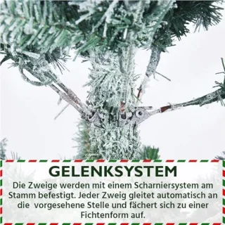 Yaheetech Kunstkerstboom Dennenboom met sneeuw 152,5 cm