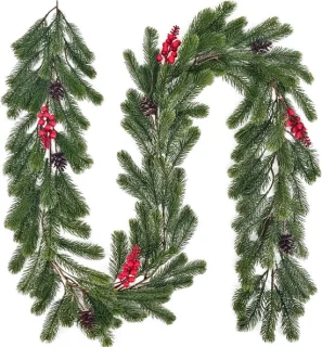 YMIFEEY Kunstmatige dennenslinger, 190 cm, groen