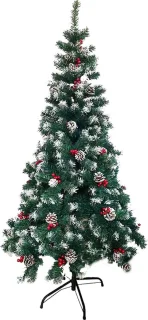 Zilverspar Kunstkerstboom Groen 150 cm