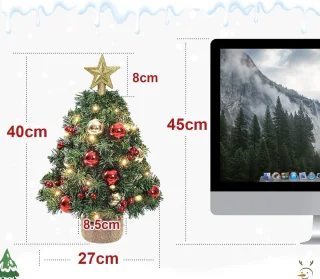 Zilverspar Mini kunstkerstboom 40 cm