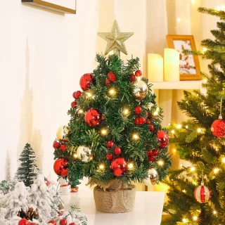 Zilverspar Mini kunstkerstboom 40 cm