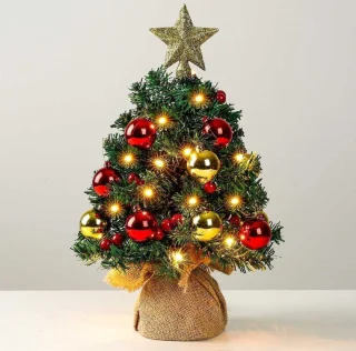 Zilverspar Mini kunstkerstboom 40 cm