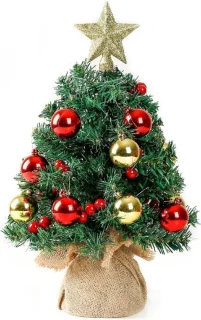 Zilverspar Mini kunstkerstboom 40 cm
