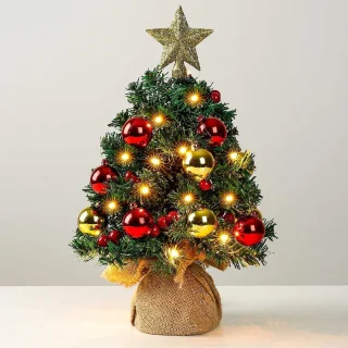 Zilverspar Mini kunstkerstboom 40 cm