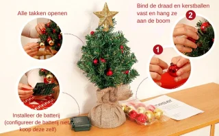Zilverspar Mini kunstkerstboom 40 cm