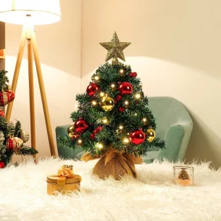 Zilverspar Mini kunstkerstboom 40 cm