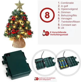 Zilverspar Mini kunstkerstboom 40 cm