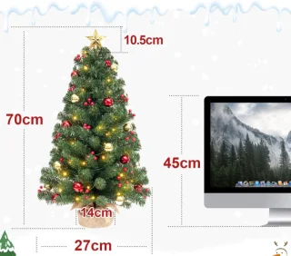 Zilverspar Mini Kunstkerstboom 70 cm