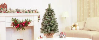Zilverspar Mini Kunstkerstboom 70 cm