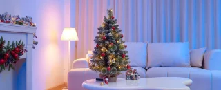 Zilverspar Mini Kunstkerstboom 70 cm