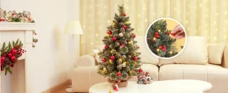 Zilverspar Mini Kunstkerstboom 70 cm
