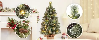 Zilverspar Mini Kunstkerstboom 70 cm
