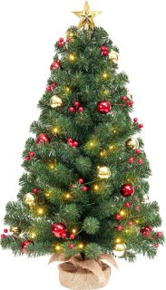 Kleine boom, grote sfeer: de Zilverspar Mini Kunstkerstboom 70 cm