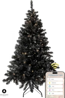 Zwarte Kunstkerstboom 150 cm