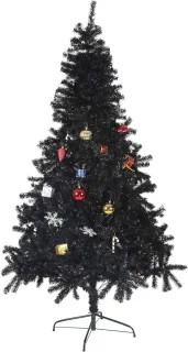 Zwarte kunstkerstboom 210 cm