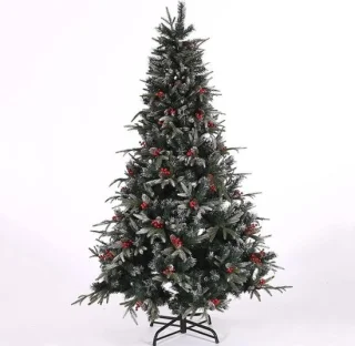 Zwarte kunstkerstboom - 210 cm