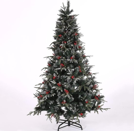 Zwarte Kunstkerstboom 210 cm Traditioneel