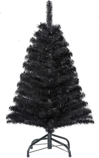 Zwarte Kunstkerstboom 90 cm Tafelmodel
