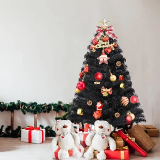 Zwarte Kunstkerstboom 90 cm Tafelmodel