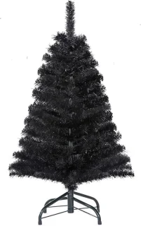 Zwarte Kunstkerstboom 90 cm Tafelmodel