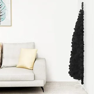 Zwarte muur kerstboom 120 cm