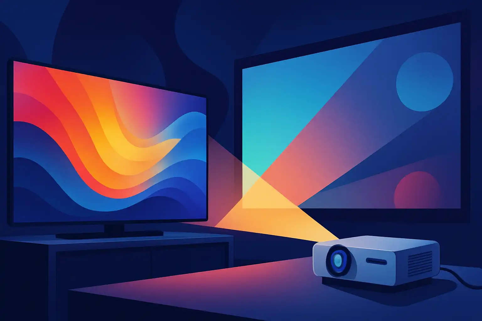 OLED-tv plus projector: zo combineer je twee schermen voor de ultieme thuisbioscoop en game-setup