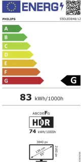 Philips 55OLED848/12 - 55 inch - 4K OLED - 2023