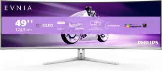 Philips Evnia 49M2C8900 - QD OLED Curved Gaming Monitor - Ambiglow - USB-C - 240hz - 49 inch