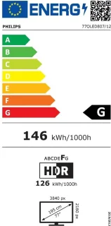 Philips 77OLED807/12 - 77 inch - 4K OLED - 2022