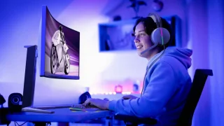 Philips Evnia 34M2C8600 - Curved QHD OLED Gaming Monitor - USB-C 90w - 175hz - Ambiglow - 34 inch