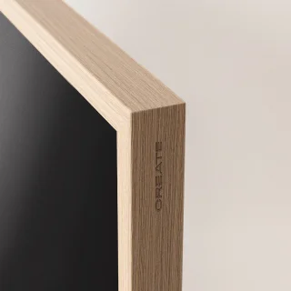CREATE - QLED 4K 55" Smart TV met antireflectiescherm en kunstgalerij, Licht hout en donker hout framepakket - TV ART MATTE