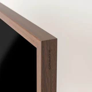 CREATE - QLED 4K 55" Smart TV met antireflectiescherm en kunstgalerij, Licht hout en donker hout framepakket - TV ART MATTE