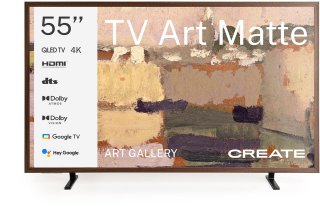 De CREATE TV ART MATTE 55" Donker hout in één oogopslag