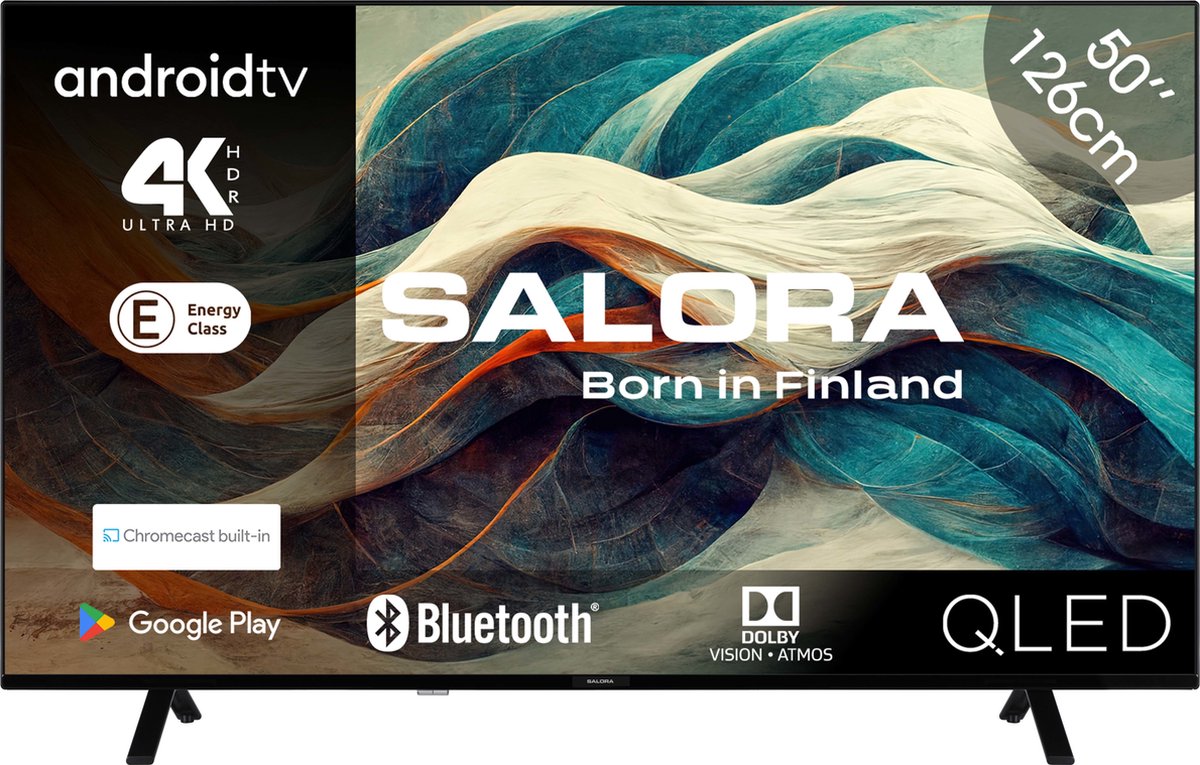 De Salora 50QLED320 50" 4K Ultra HD Smart TV zwart in één oogopslag