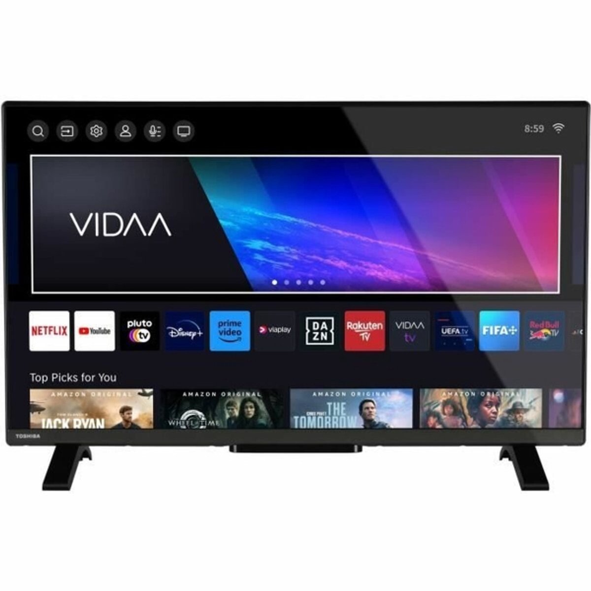 De TOSHIBA 32WV2E63DG 32" LED Smart TV in één oogopslag