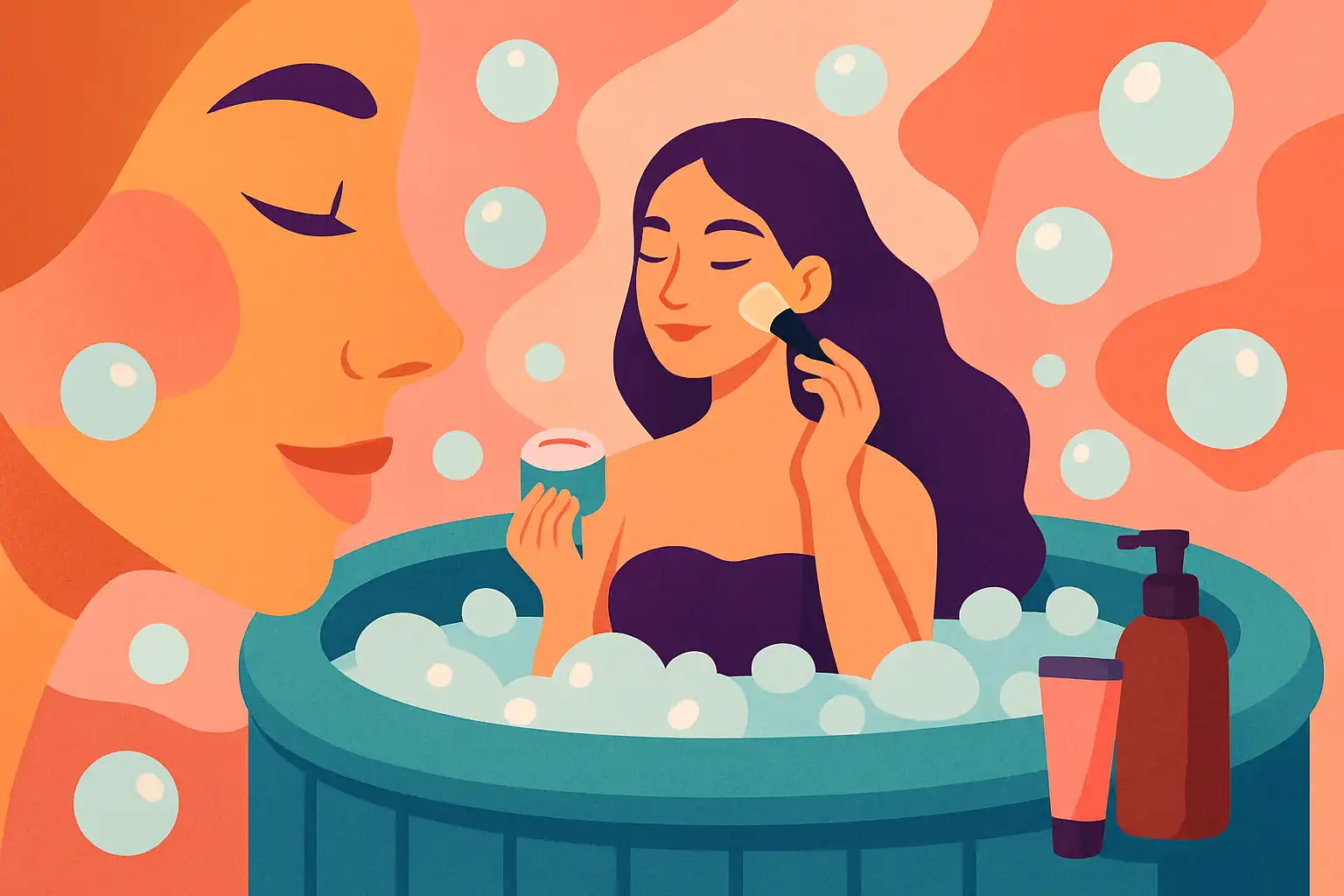 Beauty in de bubbels: veilige gezichts- en haarbehandelingen voor in je opblaasbare jacuzzi
