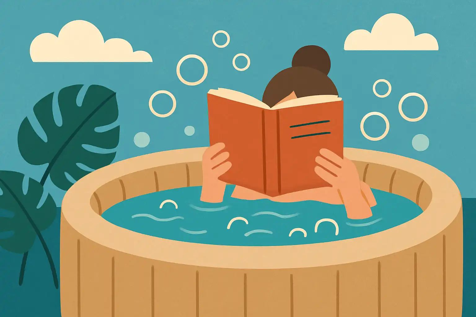 Bubbelen met een boek: tips voor lezen in je opblaasbare jacuzzi zonder natte bladzijden