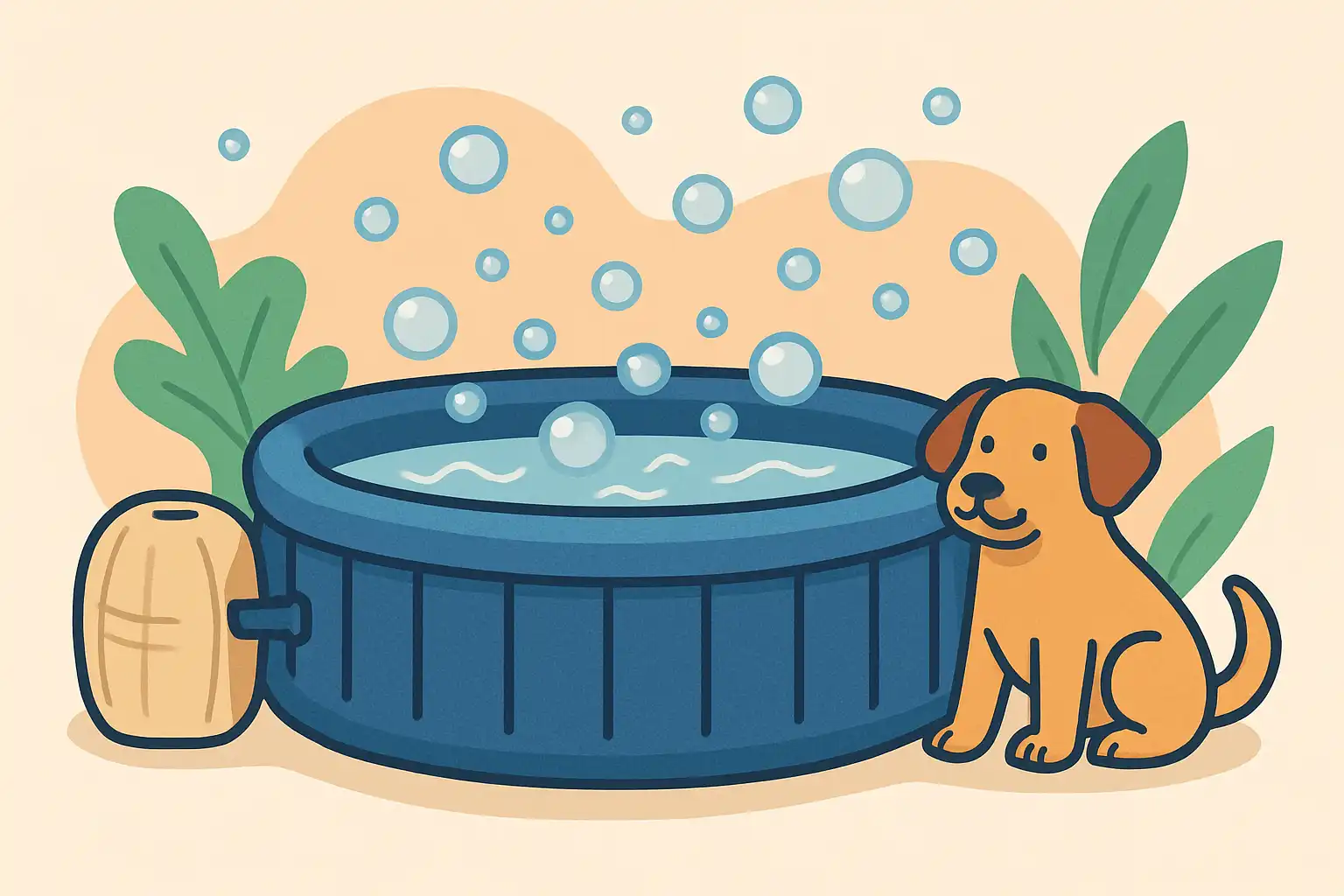 Bubbels en viervoeters: zo gebruik je je opblaasbare jacuzzi veilig met huisdieren