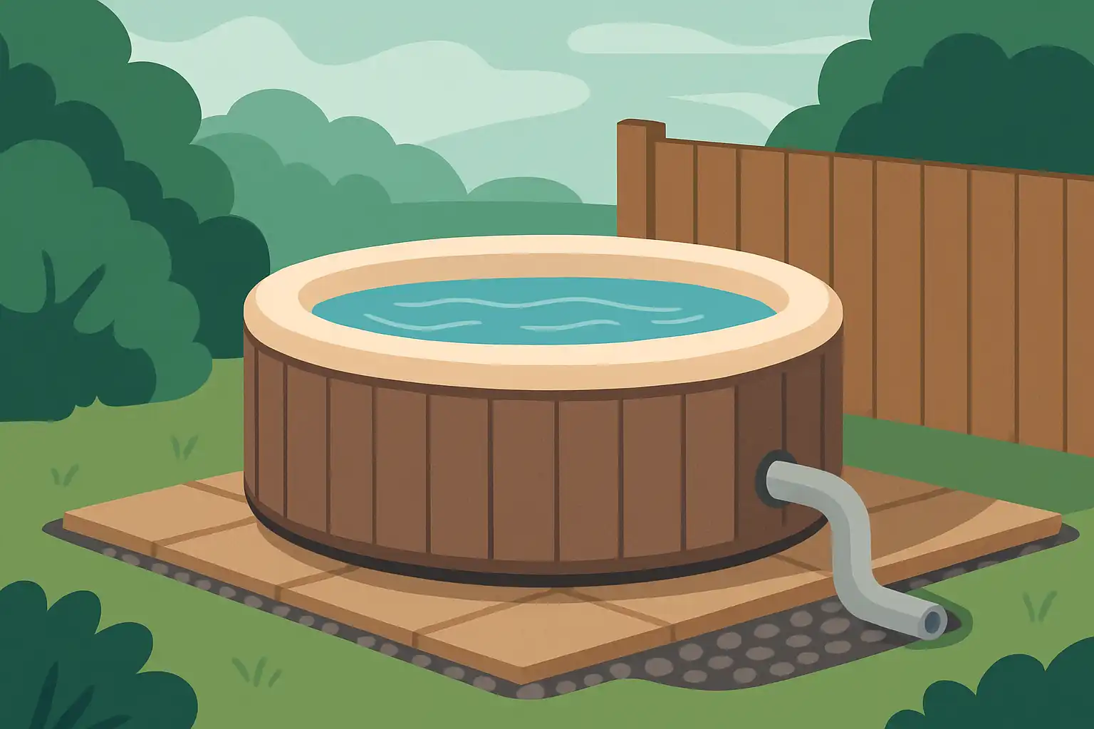 De perfecte plek voor je opblaasbare jacuzzi: ondergrond, drainage en privacy waar niemand aan denkt