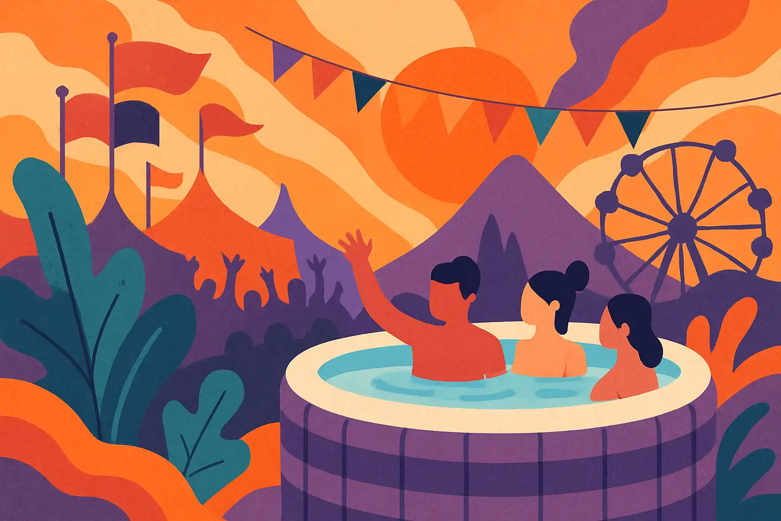 Festivalproof: zo veranderen opblaasbare jacuzzis de ervaring van outdoor events